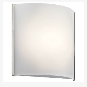 Wall Sconce 
1-Light 
White Acrylic Glass 
Integrated LED 
Size:8.25" W x 8" H